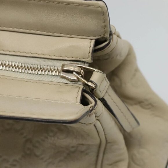 GUCCI GG Canvas Guccissima Pretty Tote Bag Leather Beige Gold - Picture 8 of 16